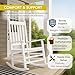 Shine Company Vermont Porch Rocker, High Back Wood Rocking Chair, White