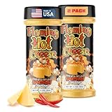 Flaming Hot Cheese Popcorn Seasoning Shaker – 2 Pack Spicy Bold Snack Blend with Premium Cheese & Chili Peppers – Gourmet Sprinkle for Popcorn, Chips, Fries, Veggies, Pasta, Nachos, Party Snacks