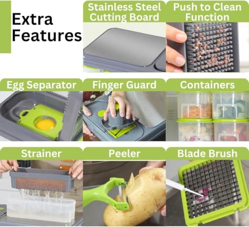Set cortador de verduras y mandolina con contenedores miniatura 7