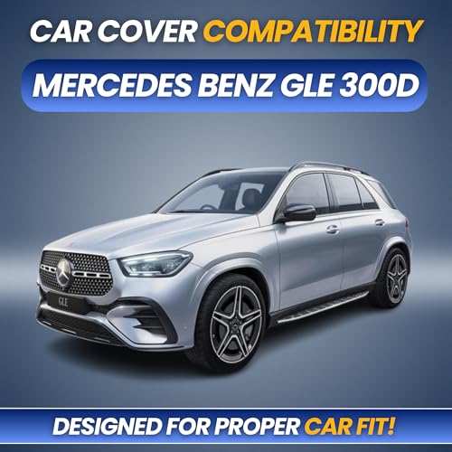 Image of Premium 100% Waterproof Car Cover for Mercedes Benz GLE 300D Model | All-Weather, UV & Dust Protection | Heavy-Duty 3-Layer Fabric | Custom Fit with Mirror & Antenna Pockets | Navy Blue
