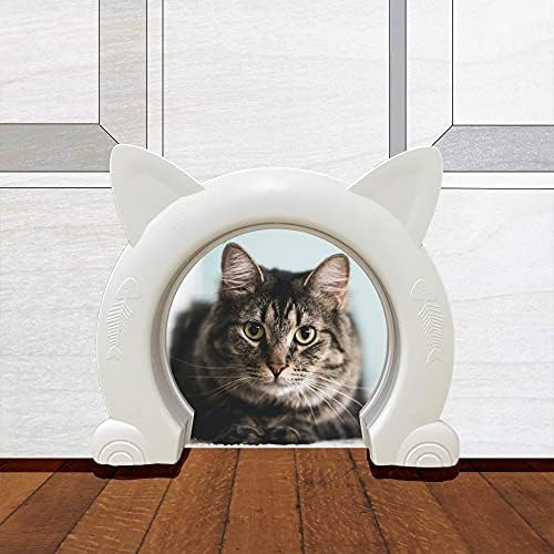 AETAPETi cat Door for Interior Door, fit Cats 5-20lbs, pet Door with Screws, Interior Door cat-Back Friendly pet Doors for Cats, Install Easily Interior cat Door Without Flap