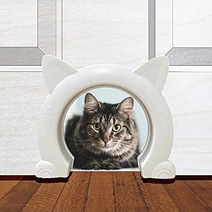 AETAPETi cat Door for Interior Door fit Cats 5 20lbs pet Door with Screws Interior Door cat Back Friendly pet Doors for Cats Install Easily Interior cat Door Without Flap