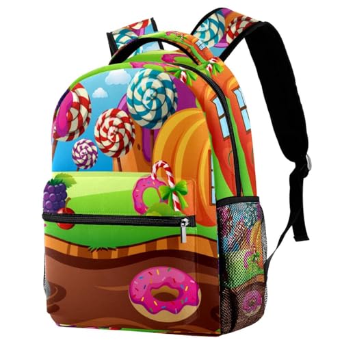 Sac à dos d'école multicolore 29x20x40cm pour adolescents et voyage