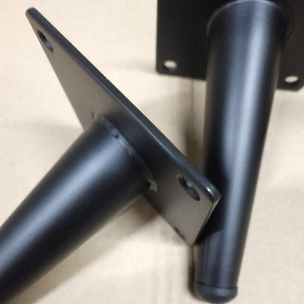 4 piezas Patas de mesa oblicuas, Patas de armario de metal, Patas de muebles de cono, 201 acero inoxidable,negro, 40 cm de altura, Base silenciosa antideslizante para sofás, mesas y otros muebles