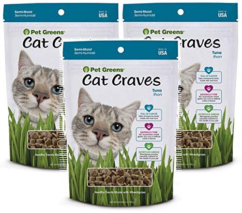 Pet Greens Semi-Moist Cat Craves Tuna Flavored Treats, 3 Ounces Each