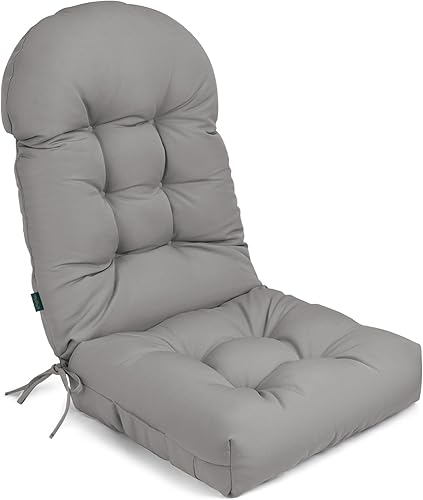 mudilun Adirondack - Cojín para silla copetudo, extra grueso, con respaldo alto, para exteriores, impermeable, para fogata, mecedoras,