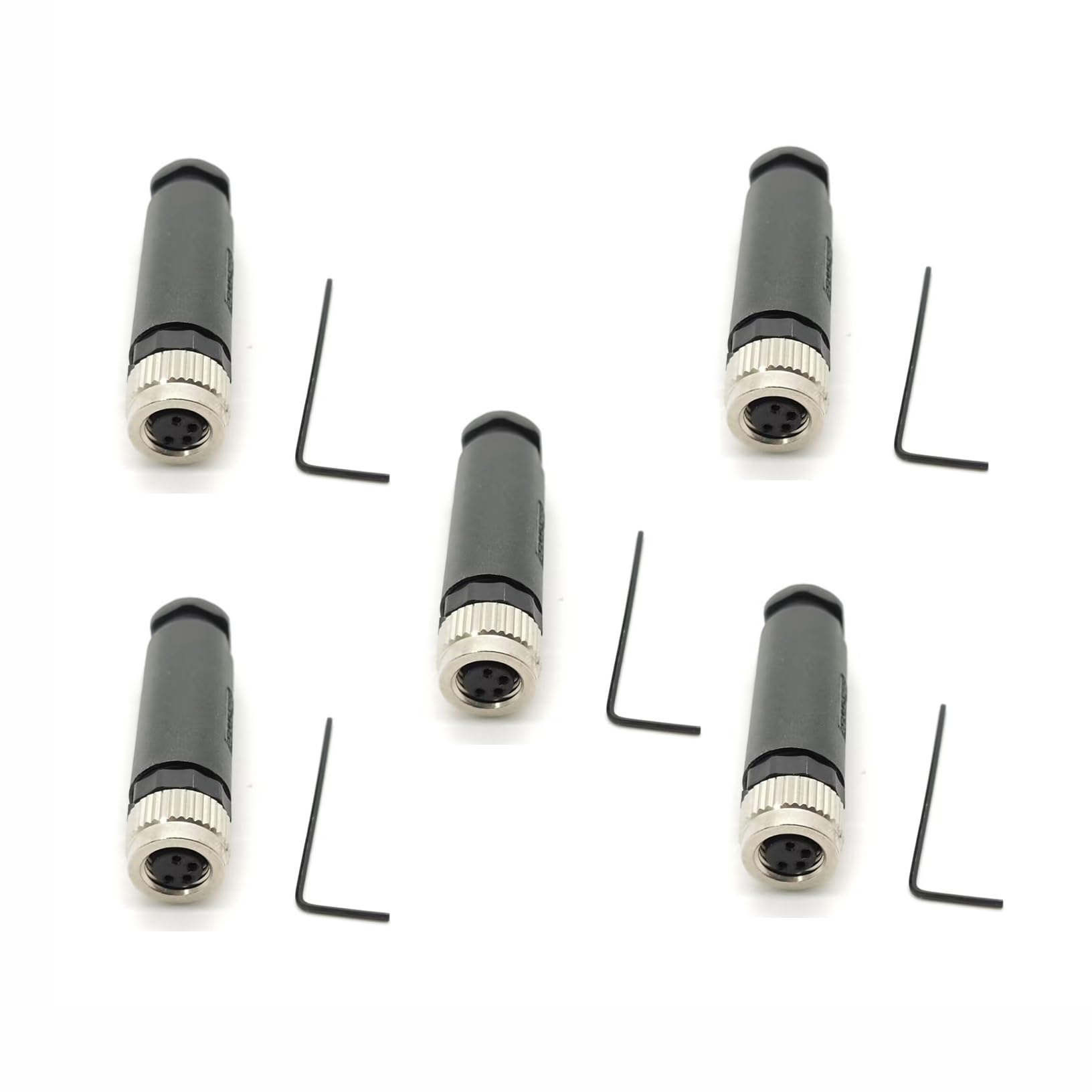 Amazon.com: 5PCS M8 4 Pin Connector Field Wireable A Coding