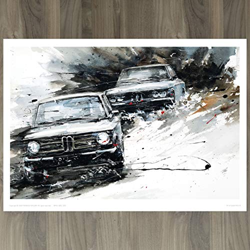 Minseok Watercolor Car Posters Room Decor Premium A3 Art Old Car Print Pictures Perfect Car Wall Art Gift Dynamic Black Vintage Old Sports Cars #TOP1