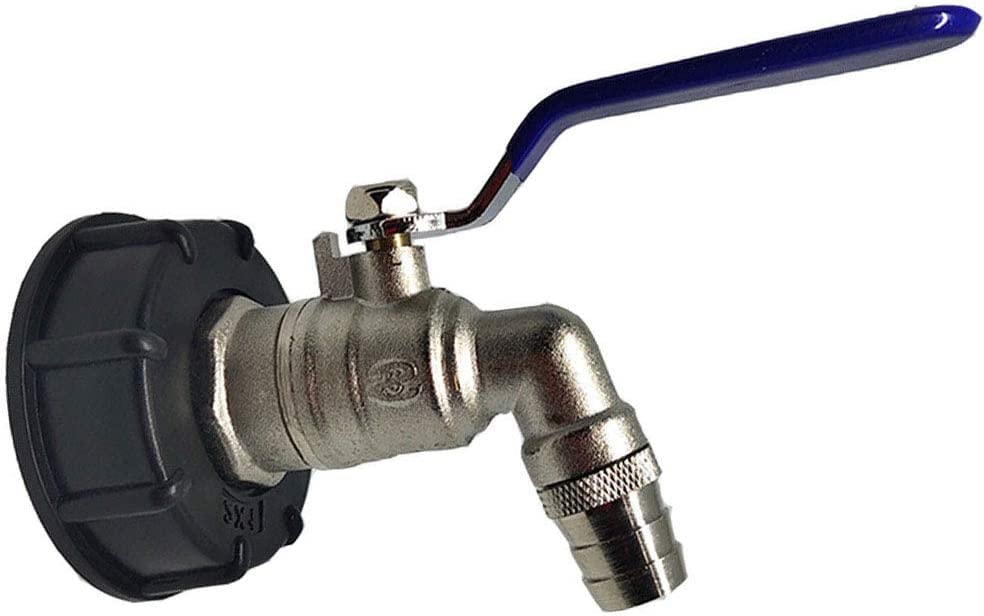 Boxonly S60x6 to 1" IBC Tank Adapter Water Tank Faucet Coarse Thread Hose Connection Outlet 17mm