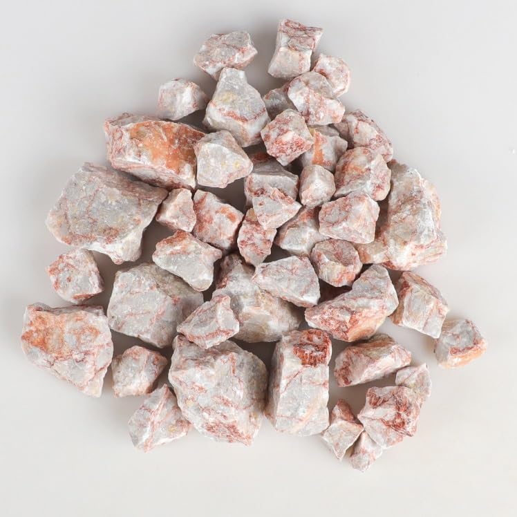 WHZHDMA Bulk Natural Crystal Rough Stone Natural Red Network Stone Crystal Rough Stone Ornaments Mineral Specimen Aromatherapy Diffuser Demagnetizing Stone Gravel Rocks Stones and Crystals