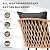 BUPPLEE 7-Piece All-Weather Rattan Patio Dining Set with 60" Wood Table Top, Removable Cushions & Umbrella Hole - Outdoor Furniture Set Includes 6 Chairs & Rectangular Table for Backyard, Deck, Porch