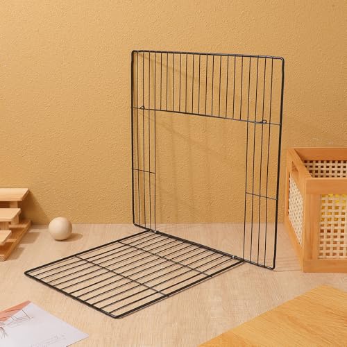 Puerta para jaula de mascotas pequeñas, hámster y animales con rejilla de hierro 6