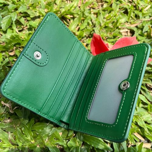 Slim Thin Bifold Wallet RFID Blocking Mini Front Pocket Wallets with ID Window GREEN4