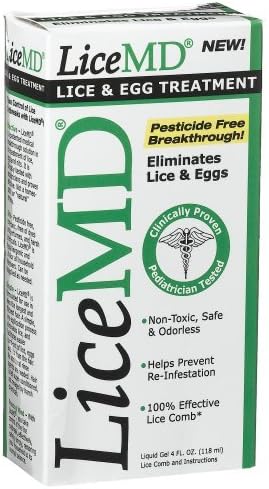 LiceMD Lice & Egg Treatment, 4-Ounce Bottle (Pack of 4)