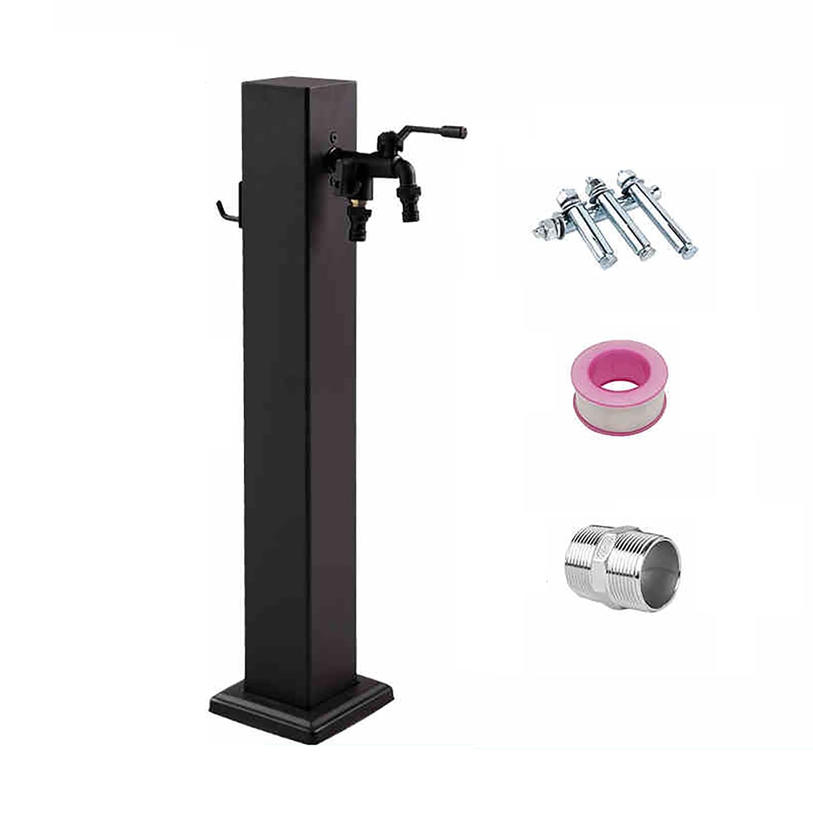 WOTZOV 304 Stainless Steel Vertical Garden Water Column Hose Stand With Faucet - Outdoor Antifreeze Water Dispenser Hydrant For Irrigation & Washing，15 * 60cm/5.9 * 23.6in