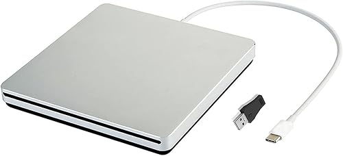 Unidad externa de CD y DVD USB C USB 3.0 ranura en tipo C quemador portátil delgado DVD CD RAM lector para iMac portátil portátil soporte de