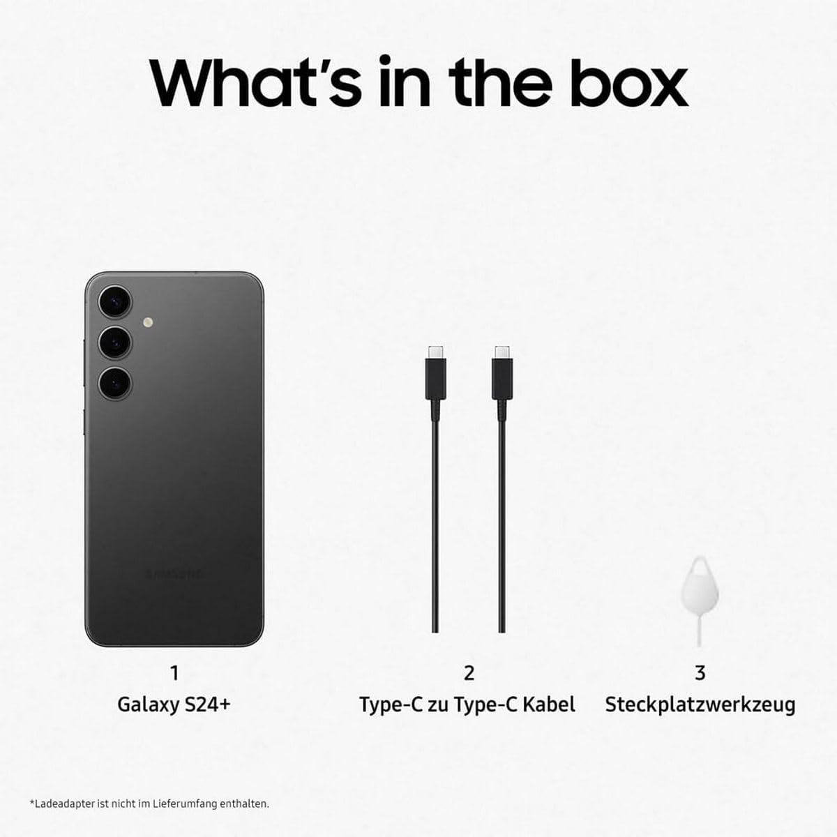 Samsung Galaxy S24+ 5G Smartphone Dual-SIM RAM 12 GB / Interner Speicher 256 OLED-Display 6.7" 3120 x 1440 Pixel 120 Hz Triple-Kamera 50 MP 10 front camera Onyx Black