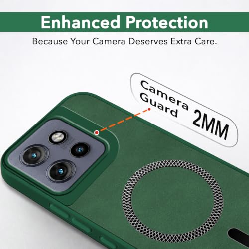 Image of Jkobi Leather Finish Back Cover Case for Motorola Moto Edge 50 Neo (MagSafe Compatible Wireless Charging | Soft Touch | Camera Bump Protection)