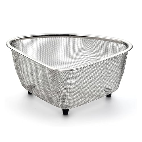 Cesta coladora de fregadero de acero inoxidable de malla triangular 3