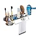 Soporte de pared para secador de pelo, toalla, cepillo de dientes y pasta de dientes, perfume, organizador de almacenamiento, estante para colgar, organizador de baño con soporte para toallas