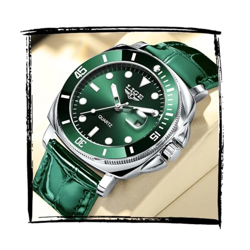 Image of LIGE Mens Roulette Wheel Watches Casino Themed Quartz Analog Watch 3ATM Waterproof Glowing Man Wrist Watches