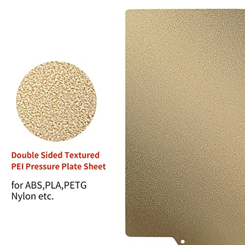 Image of Double Sided Textured PEI Sheet Bed 310x310mm, Flexible PEI Spring Steel Build Plate for CR-10, Artillery SW-X1 /X2, Anet A8 Plus