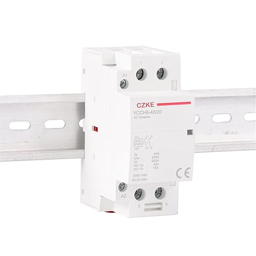 EKINS YCCH6 2P 25A 40A 220V230V 5060HZ Din Rail Household Ac Modular Contactor 2NO 2NC Or 1NO 1NC (Color  YCCH6-2P, Size  40A 2NC)