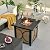 Tangkula 28 Inch Outdoor Square Fire Pit Table, Patiojoy 50,000 BTU Propane Gas Fire Table with Fire Glasses & PVC Protective Cover, Easy Ignition System, Patio Fire Table for Backyard, Poolside