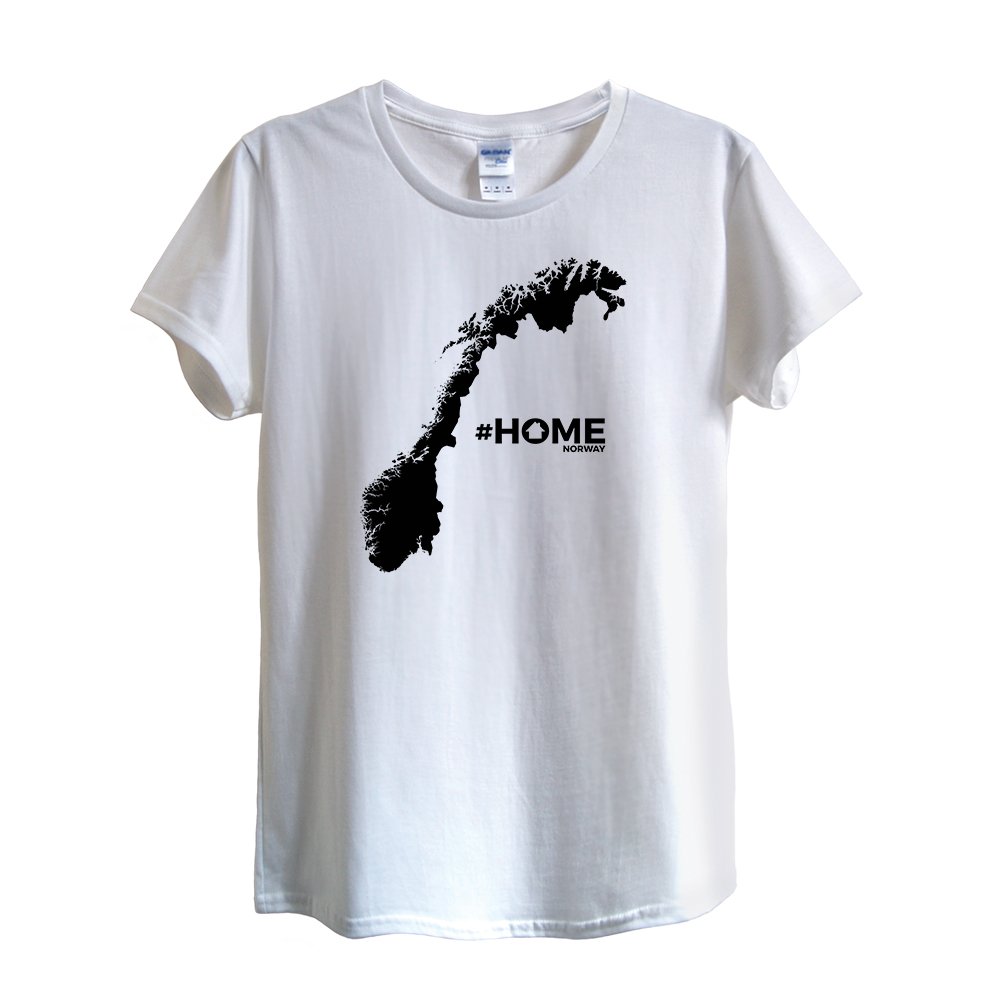 BlackBarrel Limited Edition Norway T-Shirt Home Made of Stars National Branded Design Cotton Women Fitted