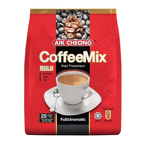 Aik Cheong Instant 3 en 1 Mezcla de café Campuran Minuman Kopi 21.16 oz. (0.71 oz.x30 bolsitas)
