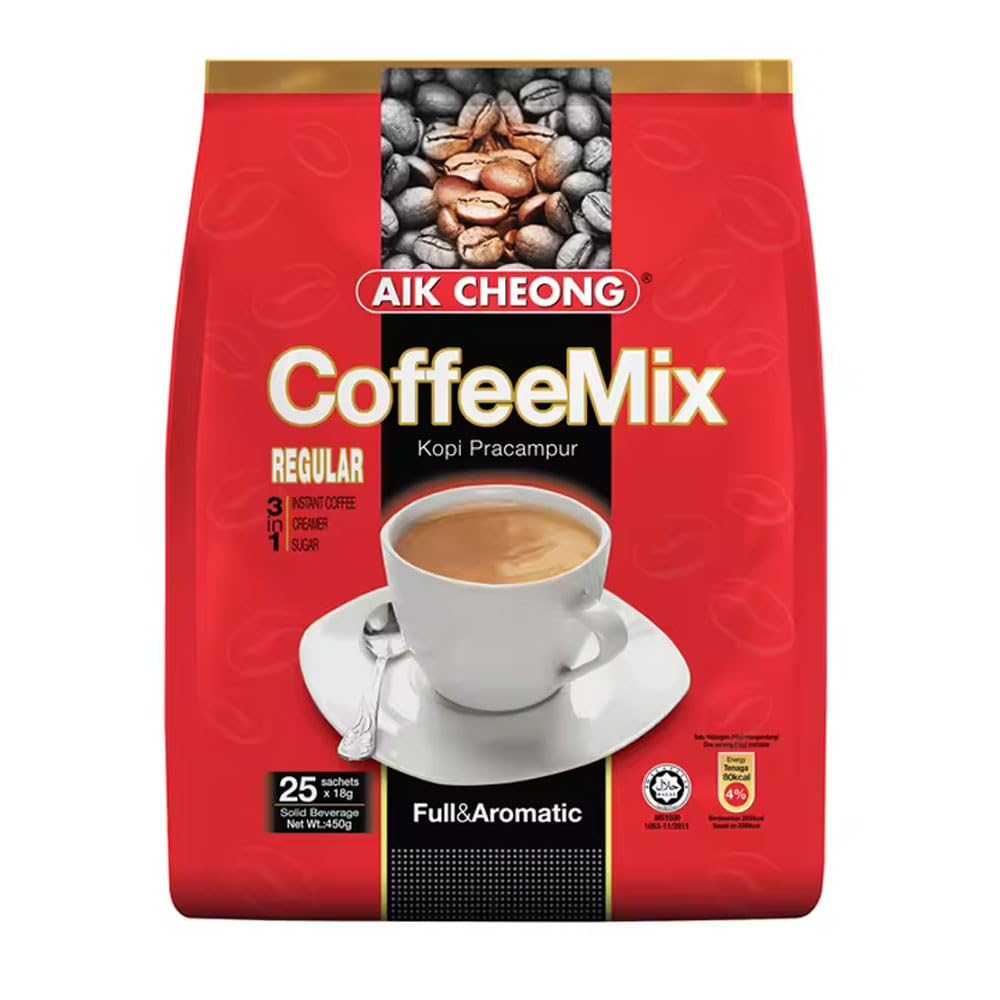 Aik Cheong Instant 3 in 1 Coffee Mix Campuran Minuman Kopi 600g. (20g.x30 Sachets)