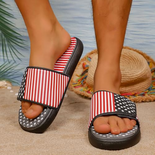 Image of DREAM LAKE Men's Sport Slide Sandals, Flexible Midsole, Casual Beach Slides
