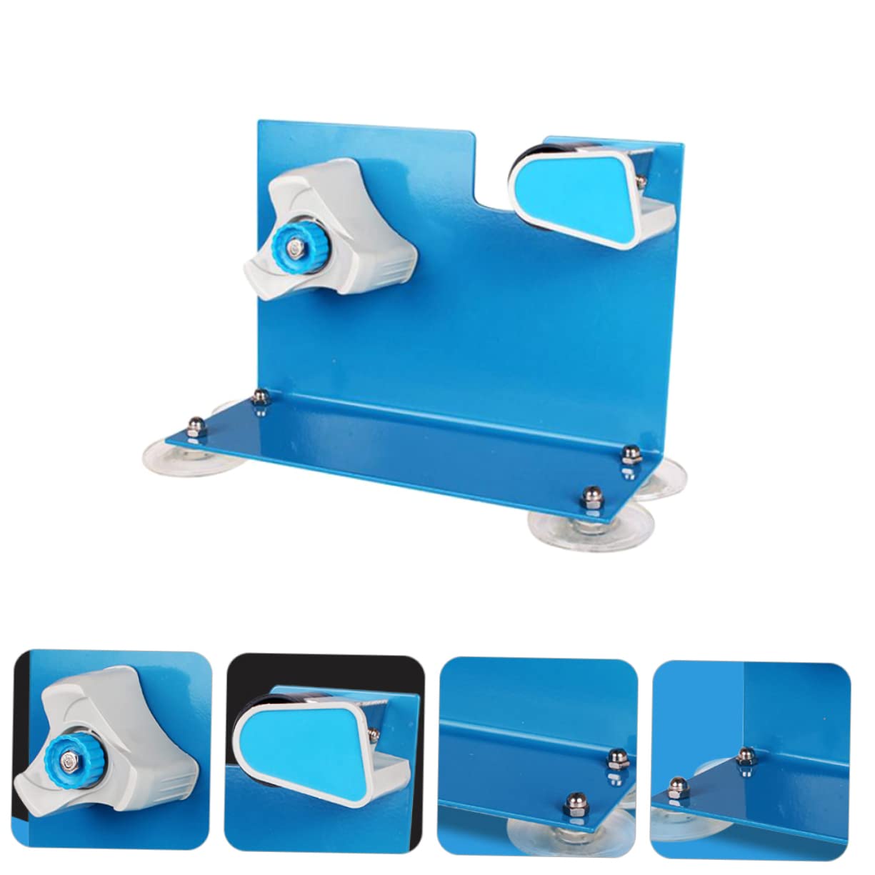 Dispenser per Nastro Adesivo da Imballaggio da Tavolo 23x14x5,5 Cm Taglierina Integrata, Base Ventosa Antiscivolo per Ufficio e Uso Domestico, Forniture di Imballaggio Efficaci