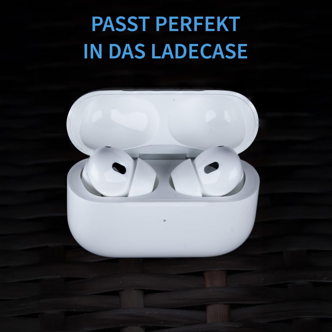 Comply TrueGrip MAX | Premium Memory Foam wymienne zatyczki do uszu do Apple AirPods Pro (1 i 2 generacji) | technologia SmartSkin™ | białe, rozmiar S, 1 para