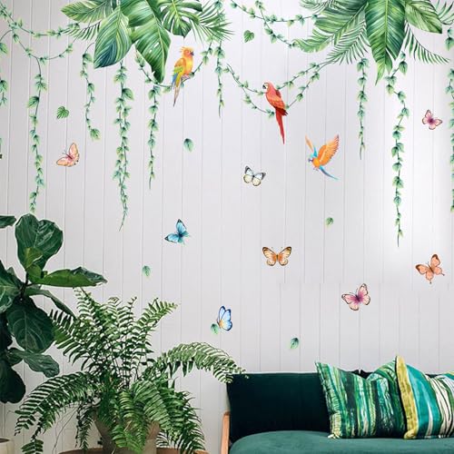 Vinilos decorativos colgantes 3D plantas verdes miniatura 3