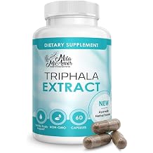 Mila Miamor Triphala Extract Capsules 750mg - Digestive Support, Gut Health and Colon Function - Ayurvedic Herbal Supplement with Amla, Harad and Bahera - Vegan, Non-GMO, Made in USA - 60 Capsules