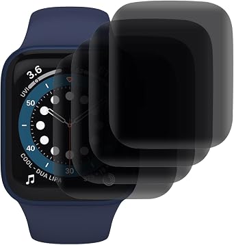 [4-Packs] Privacy Screen Protector for Apple Watch 40mm SE Series 6/5/4, Not Glass Anti-peep Scratch Resistant Bubble Free Soft Screen Protector Film for iWatch 4 5 6 SE 40mm