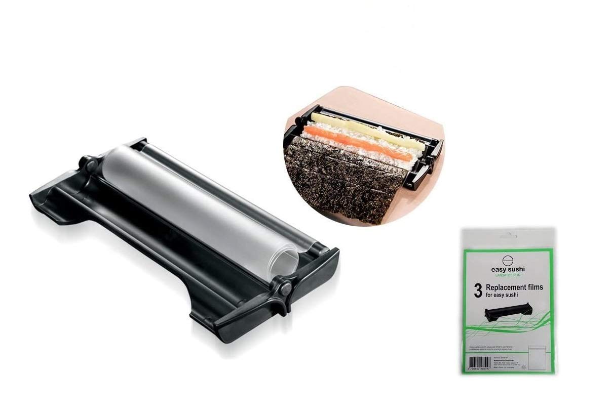 Easy Sushi Maker Sushi Roller Diameter 3.5 cm + Set of 3 Replacement Films