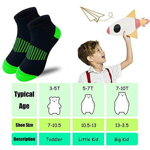 JAMEGIO boys socks 12 Pairs kids Half Cushion Low Cut Sock Sport Ankle Athletic Sock for Little Big Kids2