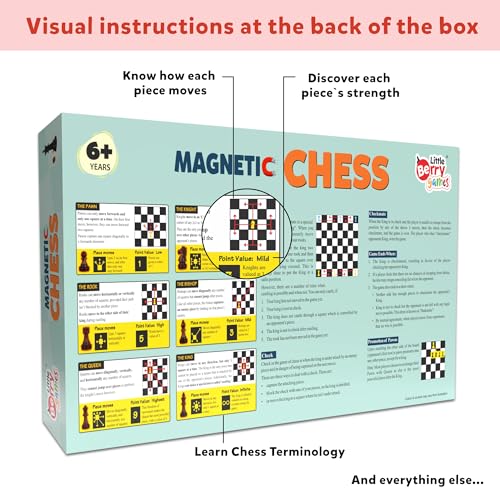 Image of Magnetic Chess Board Game Set for Kids & Adults | Educational & Foldable Chess Board (14 inch x 14 inch) | Travel Board Game Toys | Perfect for Gifting | Strategy & Mind Game for Kids
