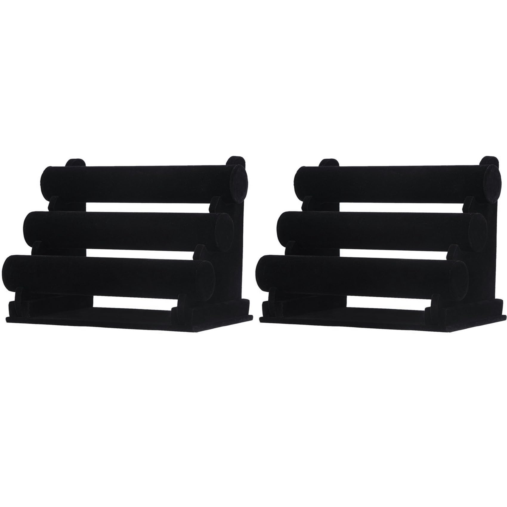 Aundhegrtt 2X 3 Tier Bracelet Holder Jewelry Display Rack Storage Watch Bracelet Necklace Display Case Jewelry Display Case