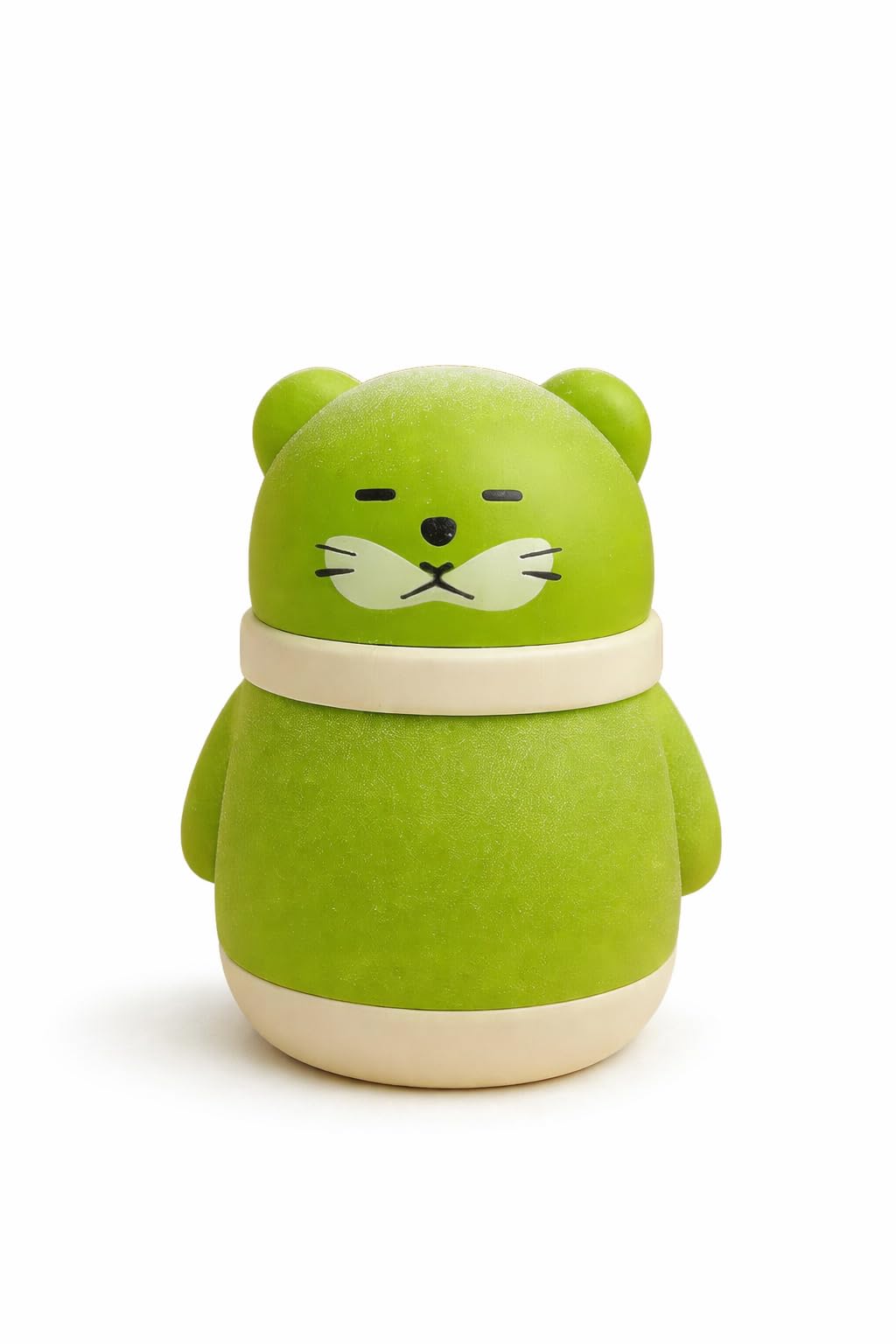 Refillable Baby Powder Puff Container, Green, Soft and Gentle for Baby's Skin, Non-Toxic BPA-Free, Travel-Friendly, One-Hand Use, Animal Cap Design-image-40