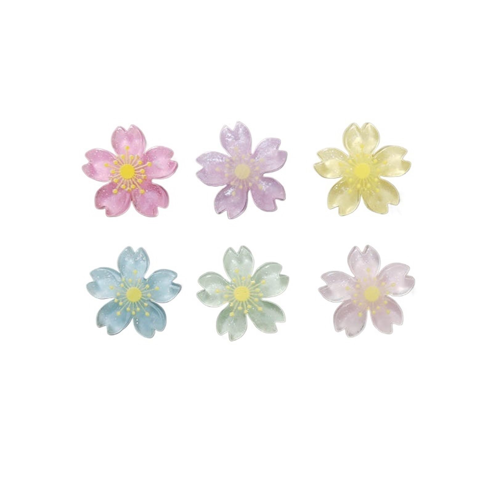 Glass Magnets 6pcs Cute Flower Refrigerator Magnets Message Note Photo Gifts Home Magnetic Sticker Magnet Fridge Decor