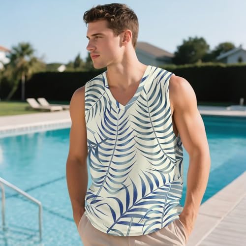 Mens Gym Sleeveless Shirts V Neck - Casual Summer Tank Tops, Relaxed Beach Vest for Outdoor Activities & Workouts3