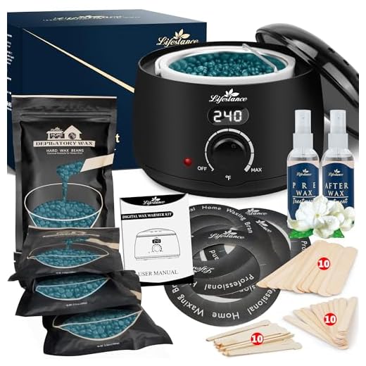 Lifestance Waxing Kit- L2 Digital Wax Warmer Hair Removal Kit- 4 Packs of Wax Beads(14.1 oz total)- Wax Machine with 42 Items- Wax Pots Professional for All Hair Types- Eyebrow- Facial- Bikini