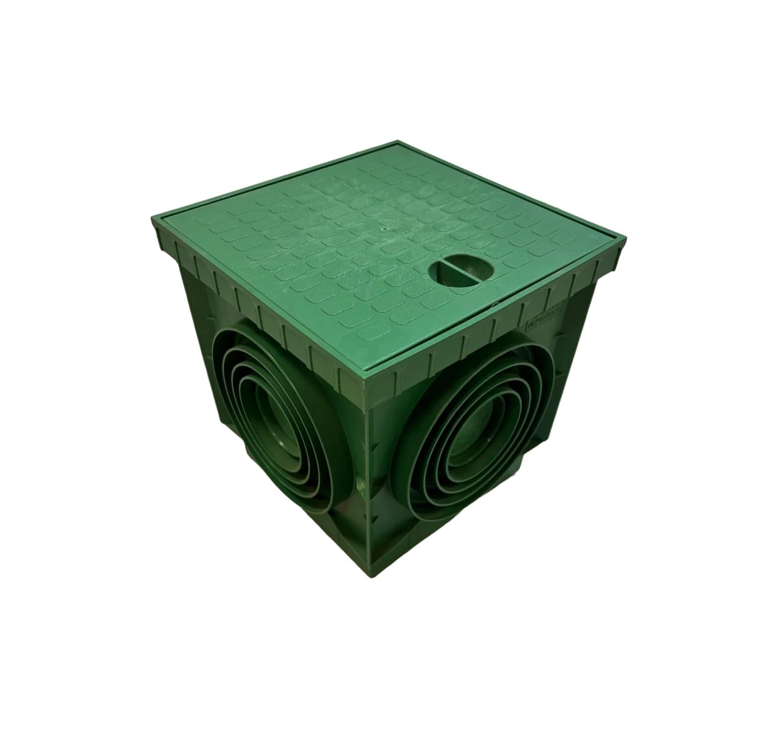 Pozzetto Ispezionabile in PVC, 30x30 cm, Verde, per Impianti Idrici, con Coperchio Rinforzato, sfondabile