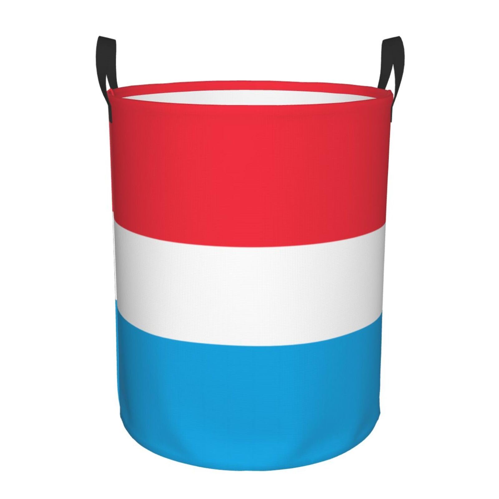 M Collapsible Luxembourg flag Print Circular Hamper Round