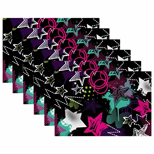 Sets de table résistants chaleur et antidérapants étoiles Ink Art