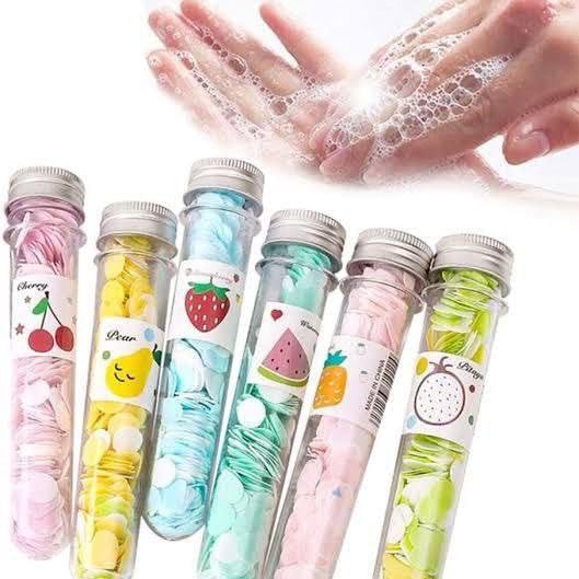 Trikhomam Fruity Scented Portable Paper Soap Sheets in Test Tube Case for Handwashing – Compact, Travel-Friendly, Disposable Hand Soap Strips with Fruit Designs – Pocket Hygiene Solution for Outdoor Use (5)-image-24