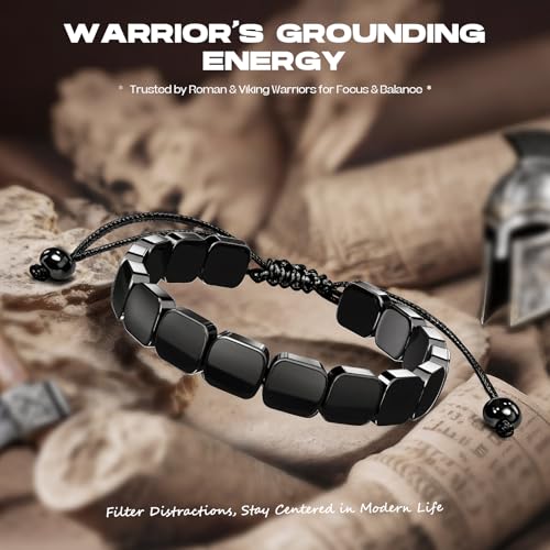 Pulsera ajustable de hematita para hombres miniatura 2